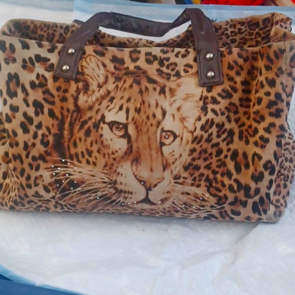 Purse large size tiger picture and print